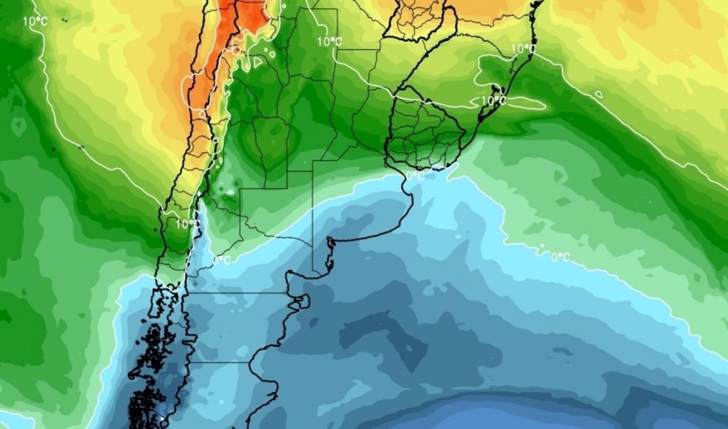 Massa de ar polar na Argentina reforça o frio amanhã