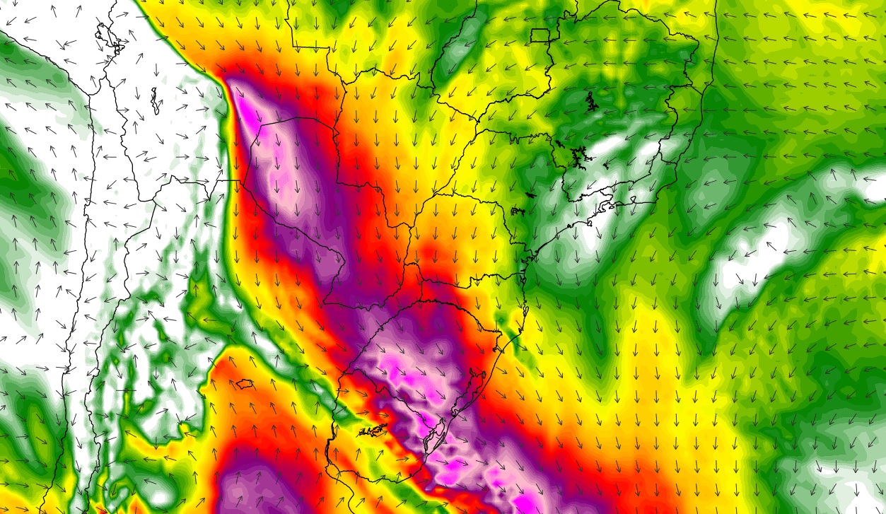 <span class="entry-title-primary">Jato de força incomum vai trazer calorão fora de época</span> <h2 class="entry-subtitle">Intensa corredor de vento que se origina na Bolívia vai trazer muito ar quente e temperatura elevada no meio da semana</h2>