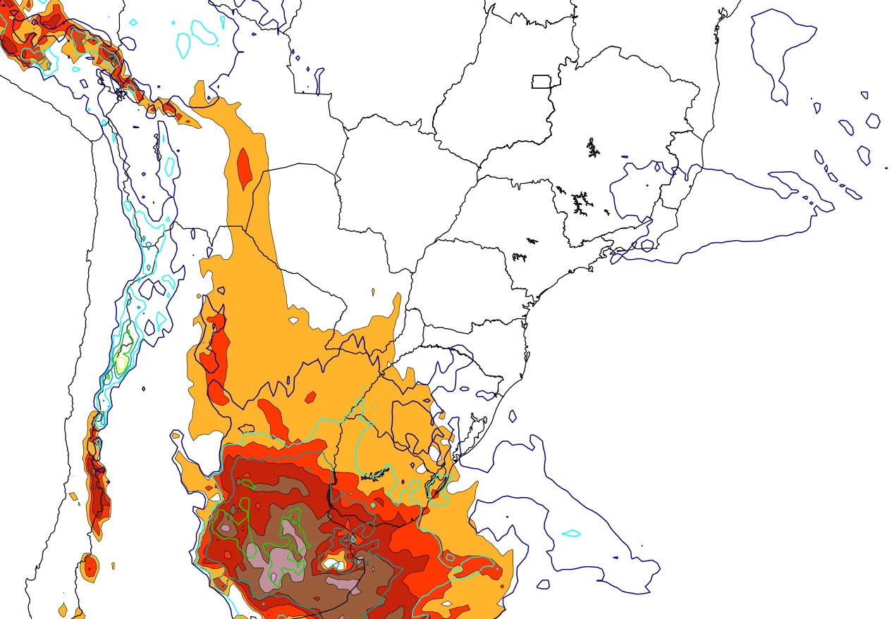 A critical scenario for violent storms in Argentina