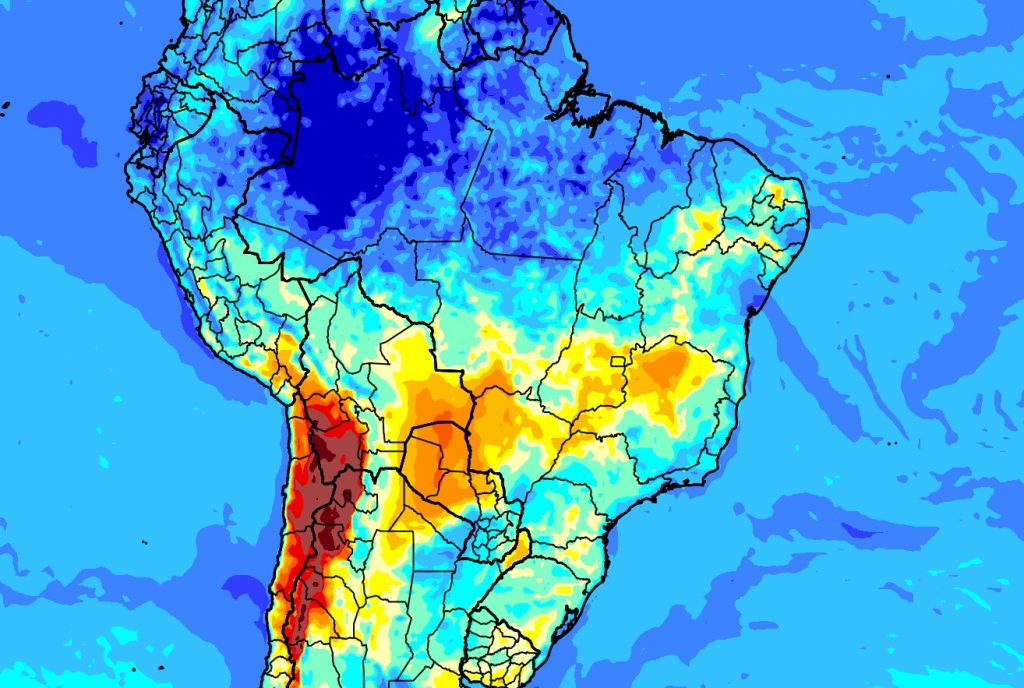 Grande massa de ar seco cobre o Brasil