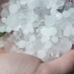 Chuva forte, vento e granizo no avanço da frente fria