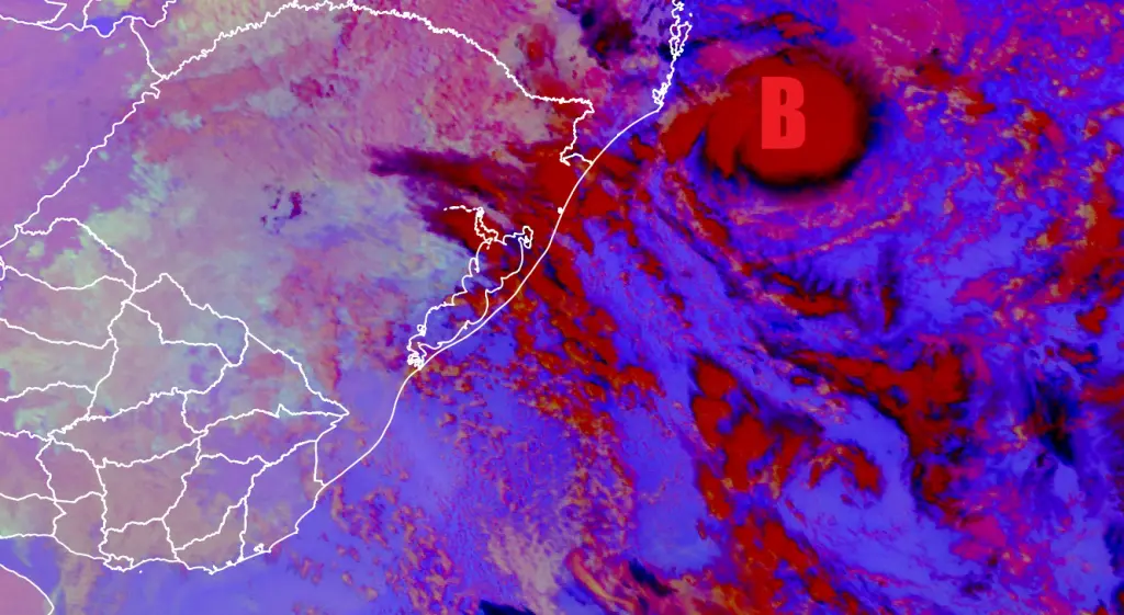 Ciclone se afasta, vento cede e instabilidade prossegue hoje
