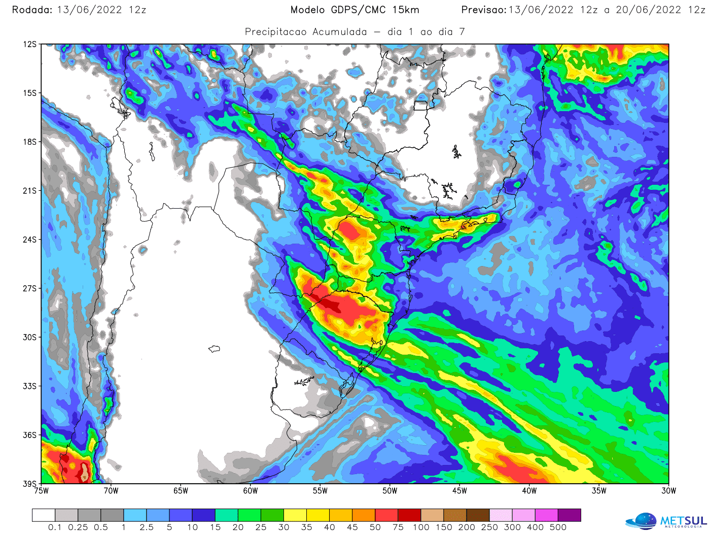 <span class="entry-title-primary">PREVISÃO DO TEMPO – TENDÊNCIA DE CHUVA PARA SETE DIAS (14/06/2022)</span> <h2 class="entry-subtitle">Uma nova frente fria irá avançar pelo Sul e parte do Sudeste do país trazendo nuvens e pancadas de chuva</h2>
