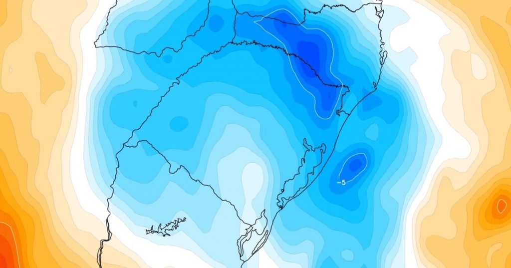 Ar frio na metade desta semana trará mínimas baixas e geada