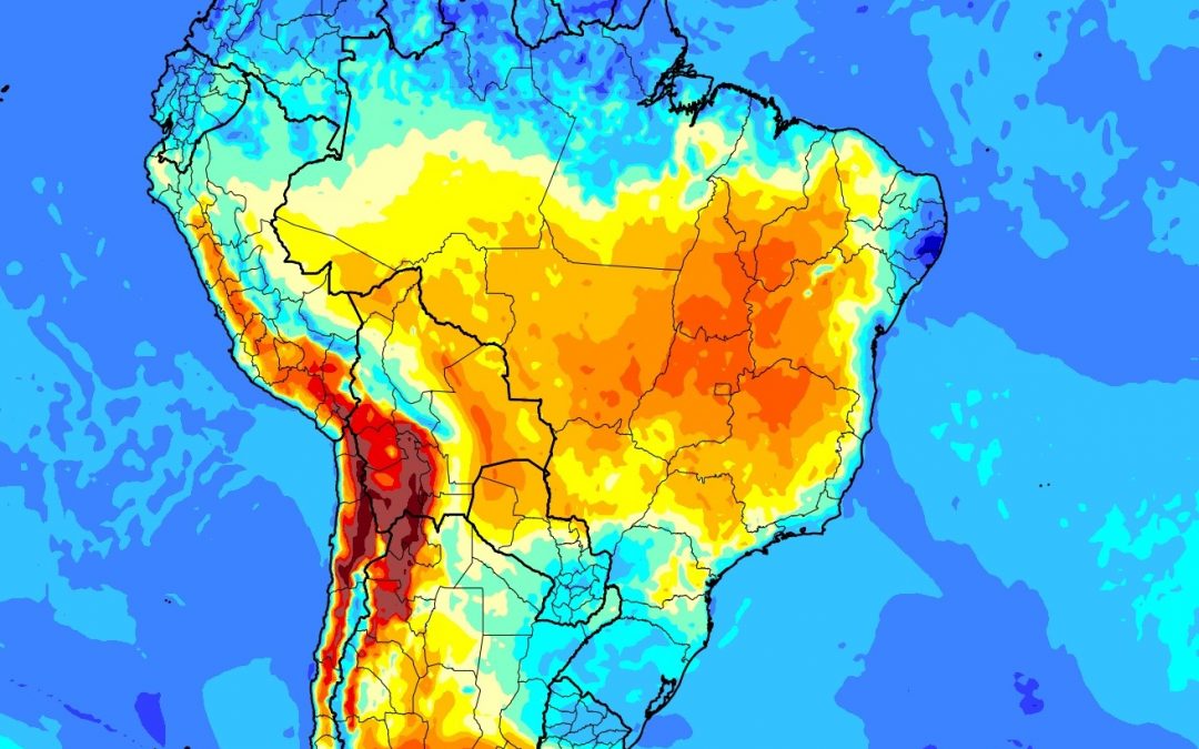 Brasil dominado por uma grande massa de ar seco Tempo firme com baixa umidade durante a tarde predomina em várias regiões do país neste final do mes de junho