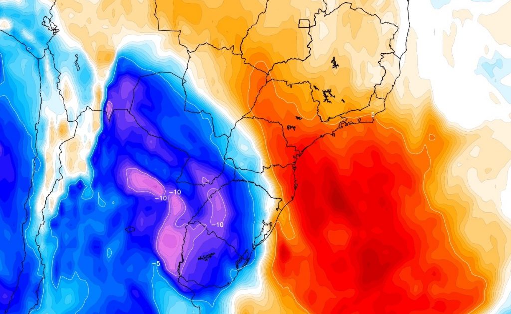 Ciclogênese e frente fria trarão chuva forte, ventania e tempo severo