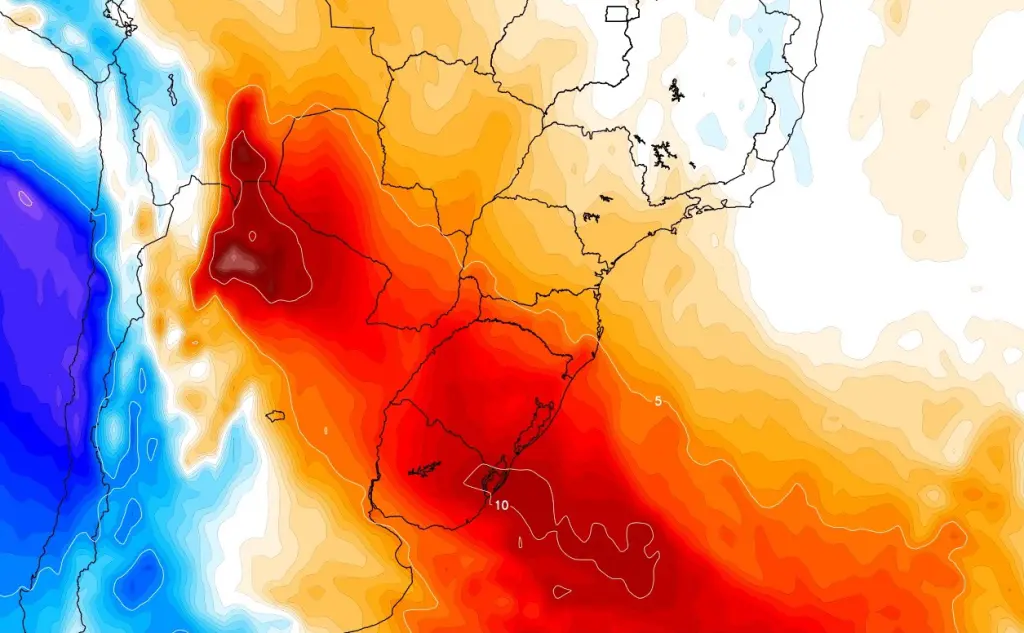 Ar muito quente invade o Sul do Brasil neste fim de semana