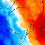 Alto risco de vendavais durante a passagem da frente fria