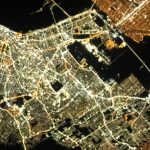 Astronauta na Estação Espacial fotografa Grande Porto Alegre à noite