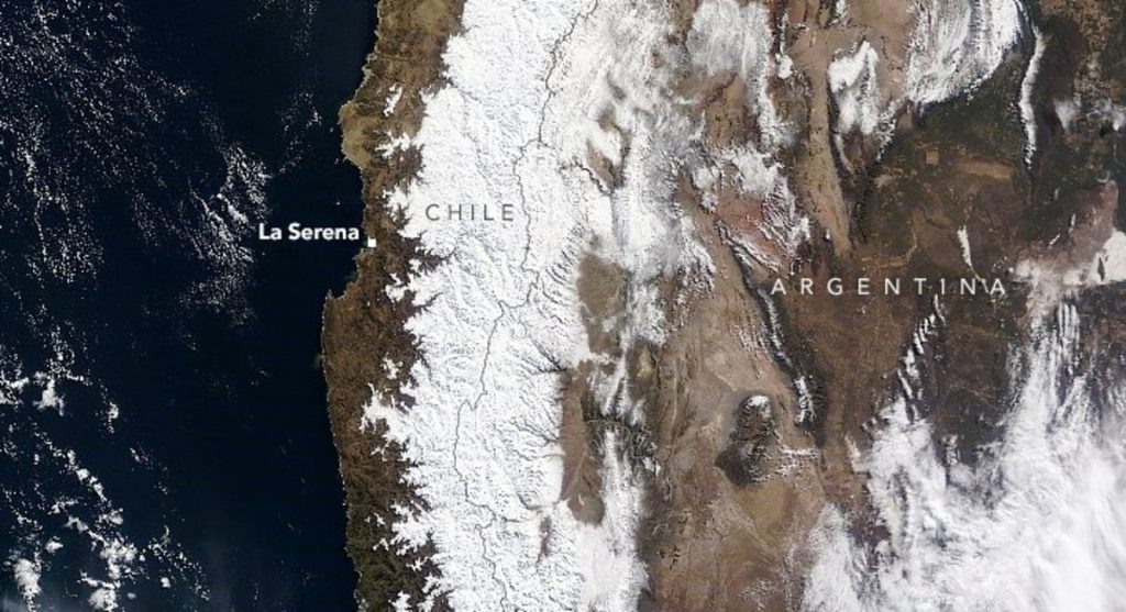 Julho de muita neve na Cordilheira dos Andes