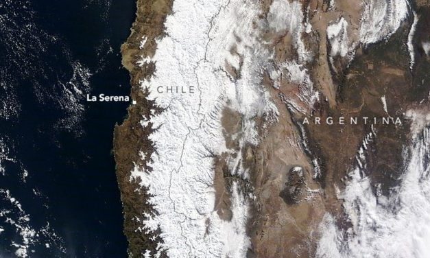 Julho de muita neve na Cordilheira dos Andes