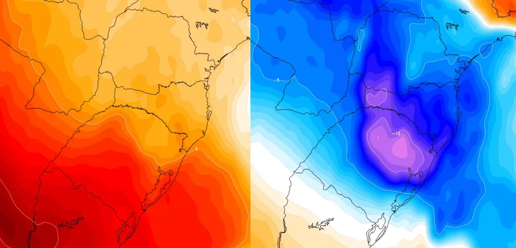 Semana começa com 31ºC e terminará com frio abaixo de zero