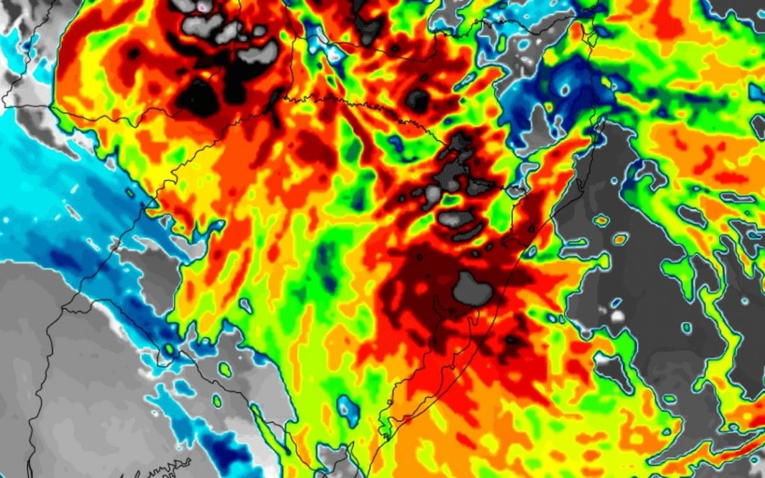 Frente fria trará chuva e fortes tempestades no Centro-Sul do Brasil Centro de baixa pressão já provoca temporais nesta quarta enquanto na quinta frente fria avança pelo país com chuva e vendavais