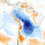 Ar frio alcança linha do Equador com vendavais e resfriamento