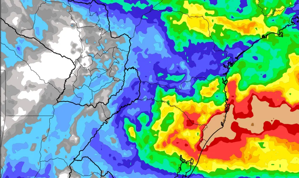 Chuva, vento e frio se intensificam com baixa pressão