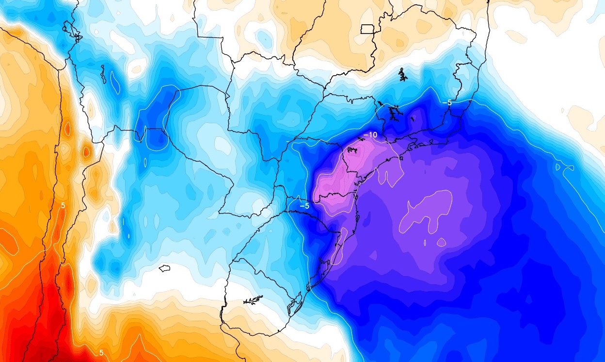 <span class="entry-title-primary">Massa de ar polar avança pelo Brasil no começo da semana</span> <h2 class="entry-subtitle">Nova massa de ar frio derruba temperatura com muito frio em estados do Sul e do Sudeste do Brasil entre este domingo e a segunda-feira </h2>
