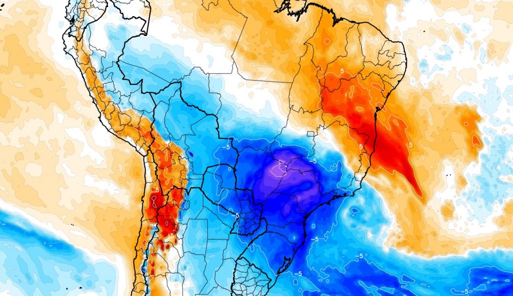 Massa de ar frio cobre extensa área do Brasil e traz geada