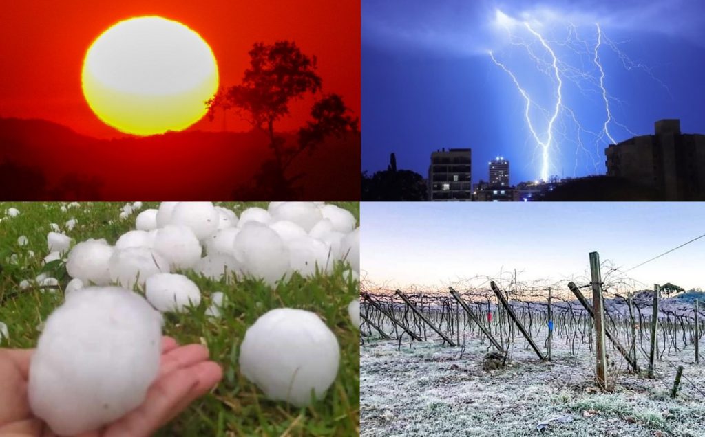 Semana terá calor, frio polar, raios, chuva, ciclone, geada e mais