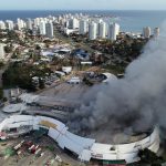 Satélites da NASA captam incêndio do shopping de Punta del Este
