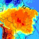 Grande massa de ar seco traz amplitude térmica e favorece fogo