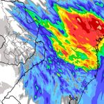 Chuva volumosa entre o Paraná e São Paulo