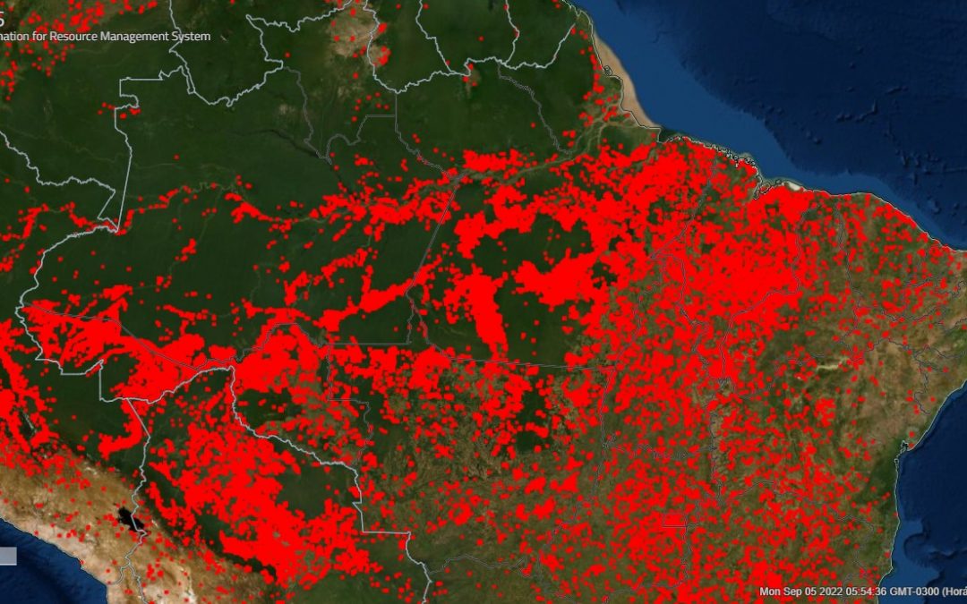Amazônia registra 10 mil focos de calor em apenas três dias Começo de setembro registra um número excepcionalmente alto de fogo no bioma com três dias seguidos acima de 3 mil focos de calor