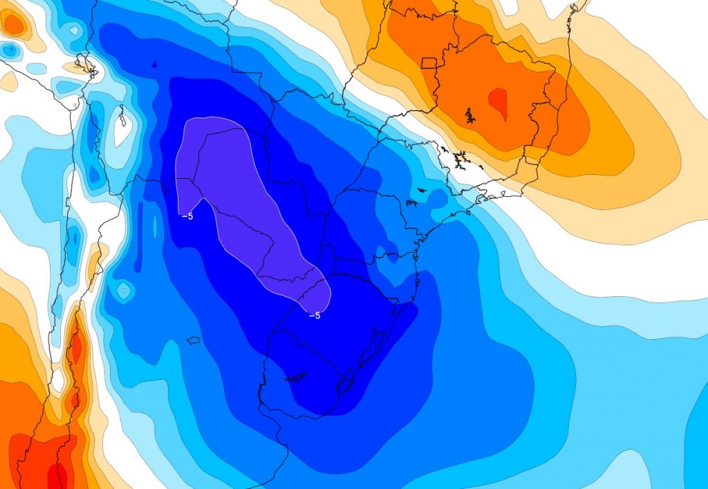 Sucessivas incursões de ar frio no começo da primavera