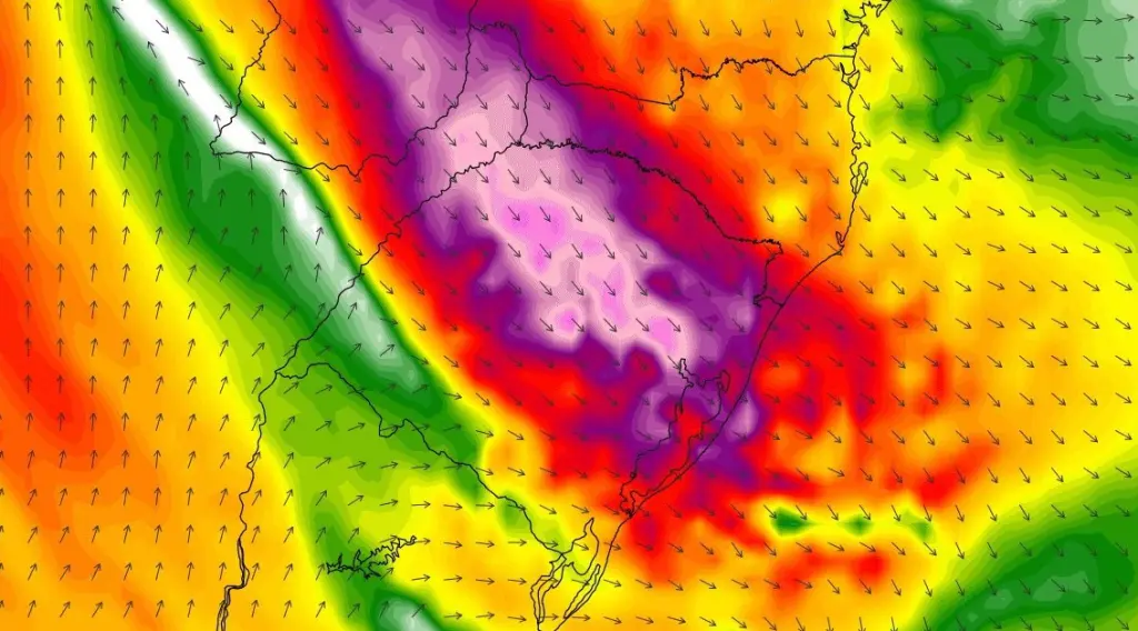 Jato traz calor de 32ºC na madrugada, chuva forte, raios e granizo