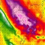 Jato traz calor de 32ºC na madrugada, chuva forte, raios e granizo