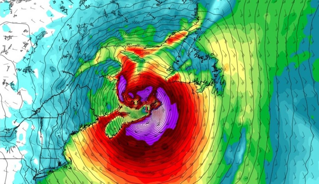 Supertempestade vai atingir o Canadá