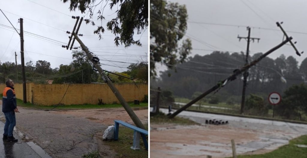 Ciclone traz vento acima de 90 km/h com estragos e falta de luz