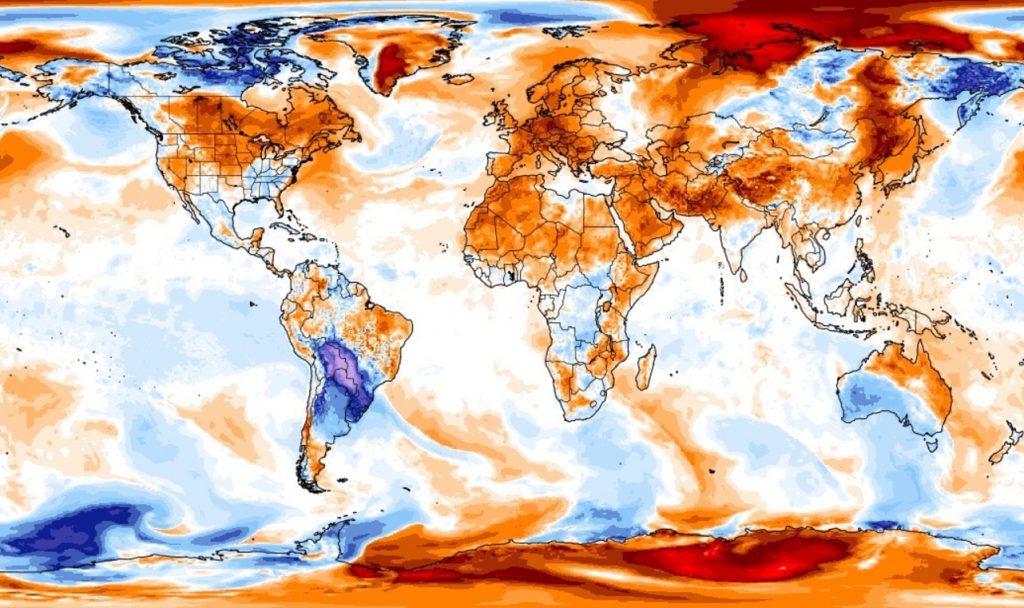 Frio semana que vem terá temperatura mais abaixo do normal no mundo