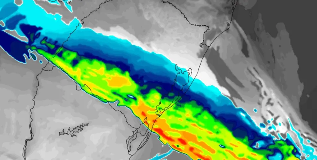 Frente fria com ar polar trará chuva e fará temperatura despencar