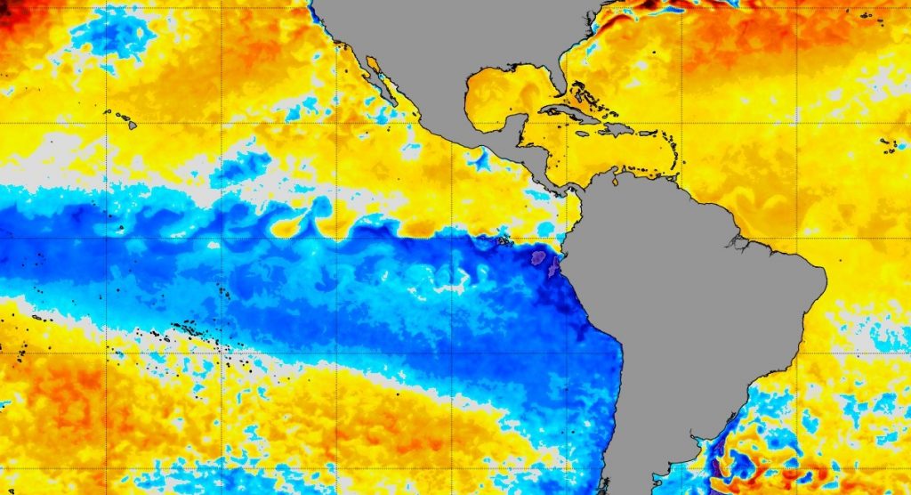 Pacífico esfria ainda mais e atinge níveis de Super La Niña costeira
