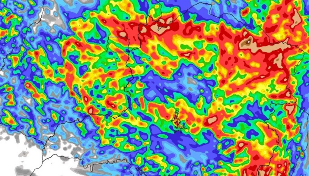Sudeste do Brasil terá chuva localmente volumosa e temporais