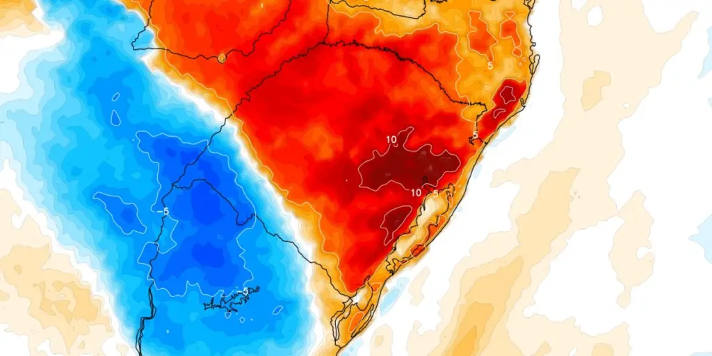 Frente fria traz chuva e risco de temporais entre esta quarta e quinta