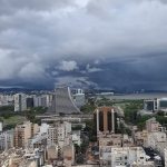 Vórtice ciclônico, chuva de verão, calor e queda de temperatura