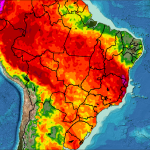 Veja a tendência de chuva para o Brasil nos próximos dez dias