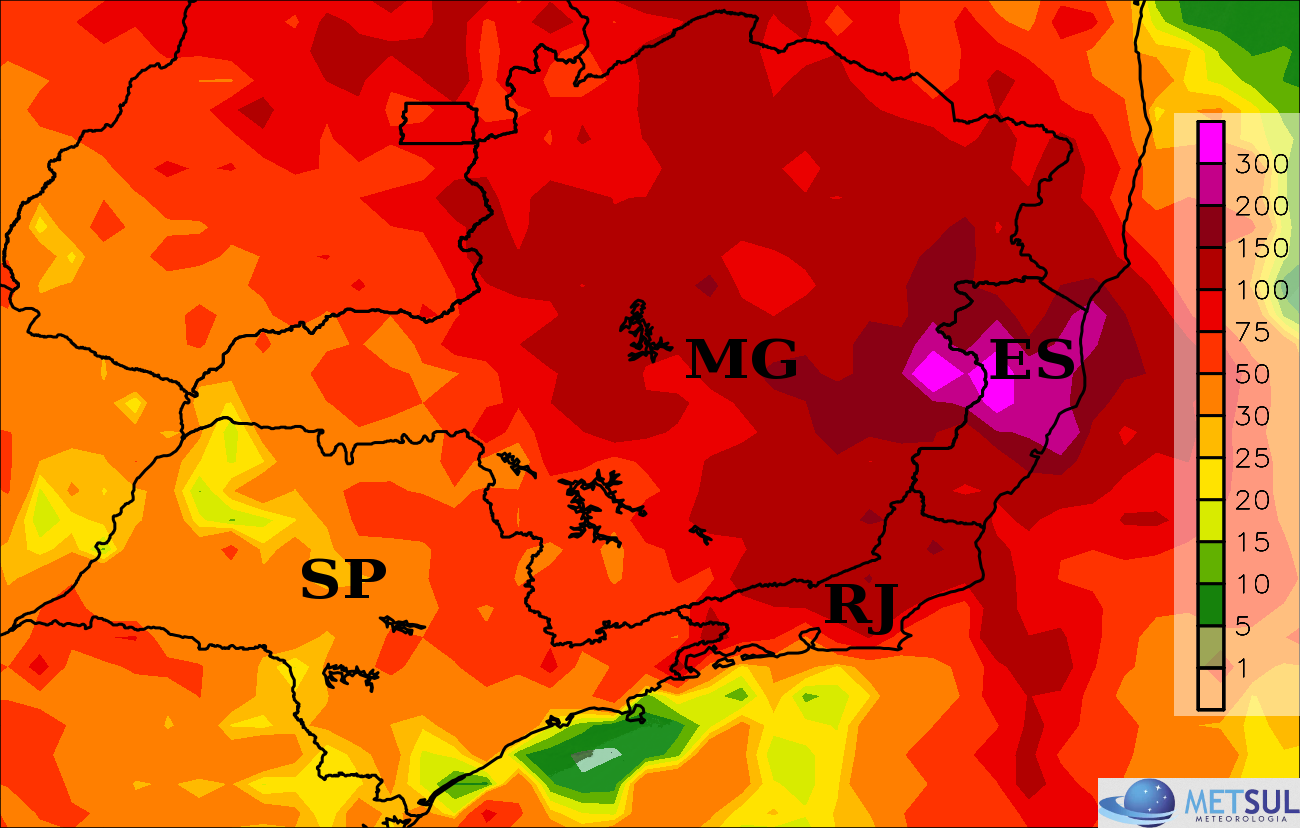 Sudeste poderá ter muita chuva nos próximos dias Modelos indicam uma sequencia longa de dias com chuva com potencial de gerar grandes volumes em parte da região