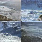 Cenas de auge do inverno em pleno novembro com frio abaixo de zero