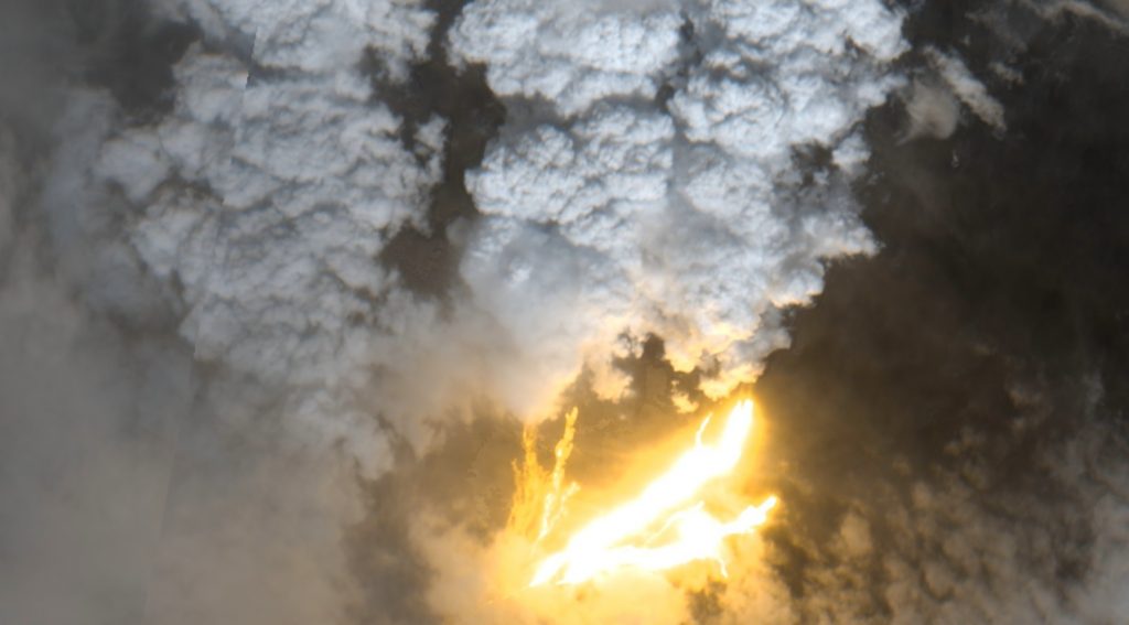 Satélite registra a erupção do vulcão no Havaí