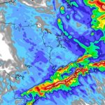 Chuva volumosa no litoral de São Paulo e no Rio de Janeiro