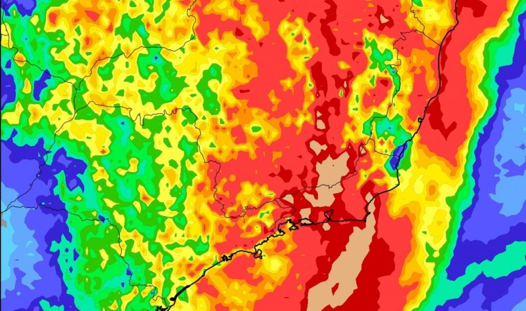 Chuva volumosa atingirá São Paulo e Rio de Janeiro com frente fria