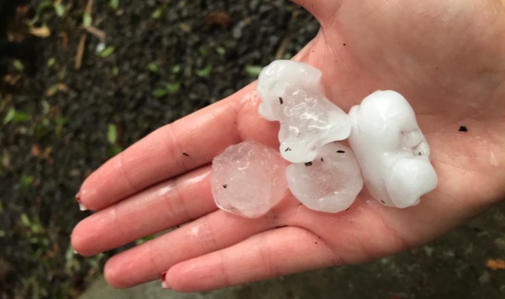 Granizo atinge São Francisco de Paula e temporais vão continuar