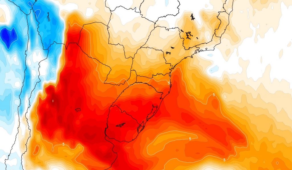 Onda de calor atingirá Argentina, Uruguai, Paraguai e Sul do Brasil