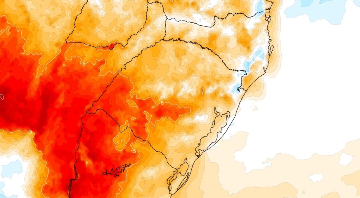 <span class="entry-title-primary">Onda de calor atinge parte do Rio Grande do Sul e vai piorar</span> <h2 class="entry-subtitle">Oeste do Rio Grande do Sul sofre com máximas muito altas e a previsão da MetSul Meteorologia é de máximas ainda mais altas</h2>