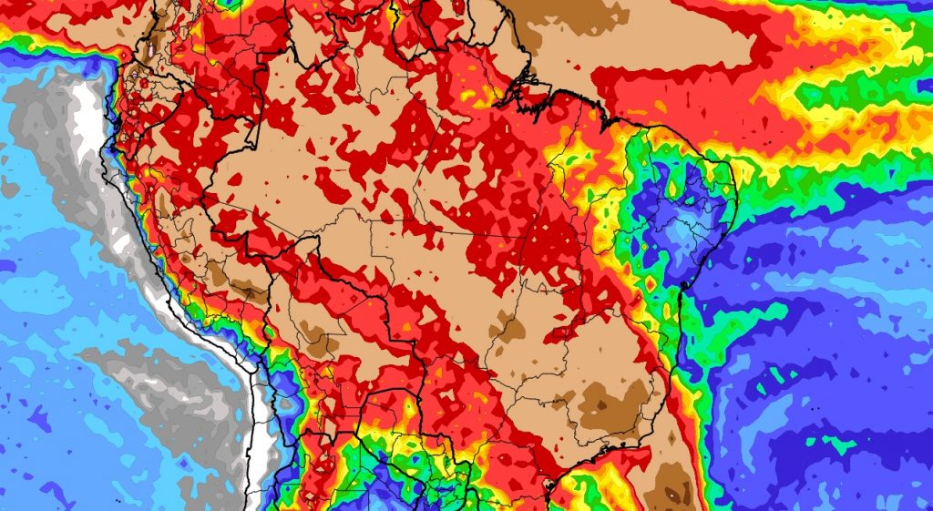 Previsão do tempo: tendência de chuva para dez dias (4/1/2023)