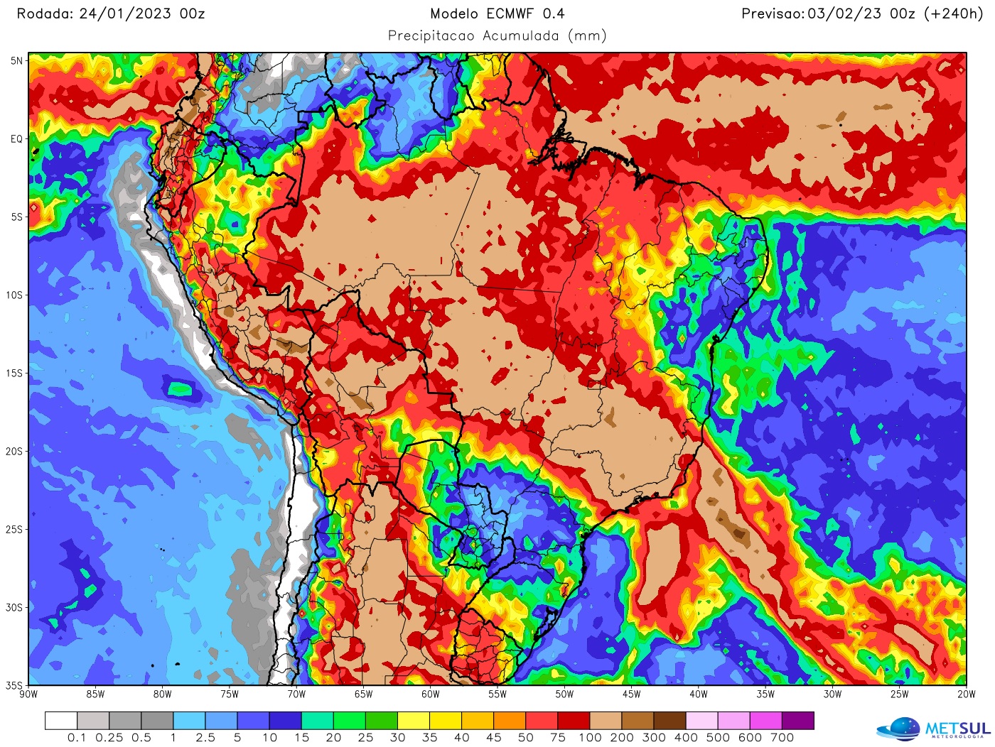 Previsão do tempo tendência de chuva para dez dias