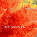 Satélite registra do espaço o calor extremo no Rio Grande do Sul