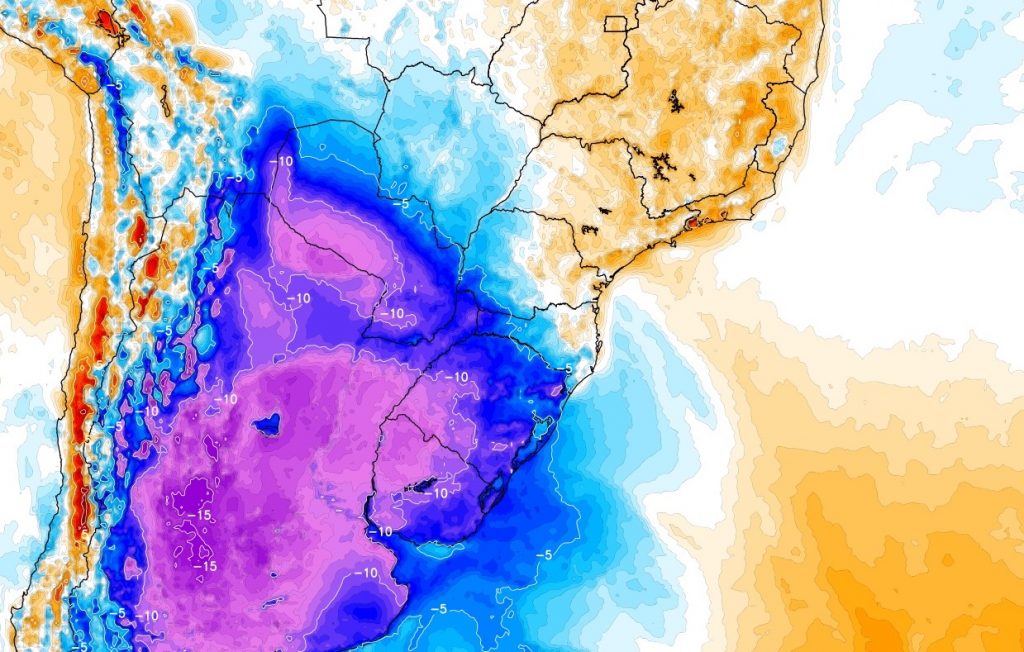 Mais da metade das províncias da Argentina têm recorde de frio